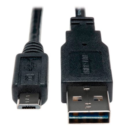 Tripp Lite UR050-003 USB 2.0 Reversible A Male to Micro B Male Cable - 3 ft.