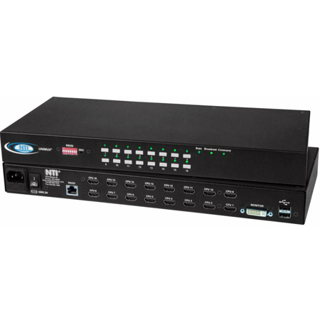 12 Port USB DVI KVM Switch with Audio 1920 x 1200 Video Resolution