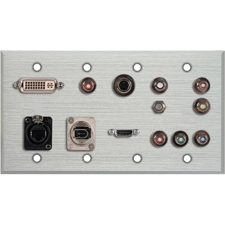 My Custom Shop 4-Gang Clear Anodized Multimedia - Presentation - Multi ...