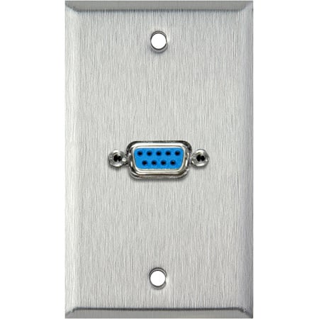 My Custom Shop WPL-1142 1-Gang Stainless Steel Wall Plate w/ One 9-Pin F-F