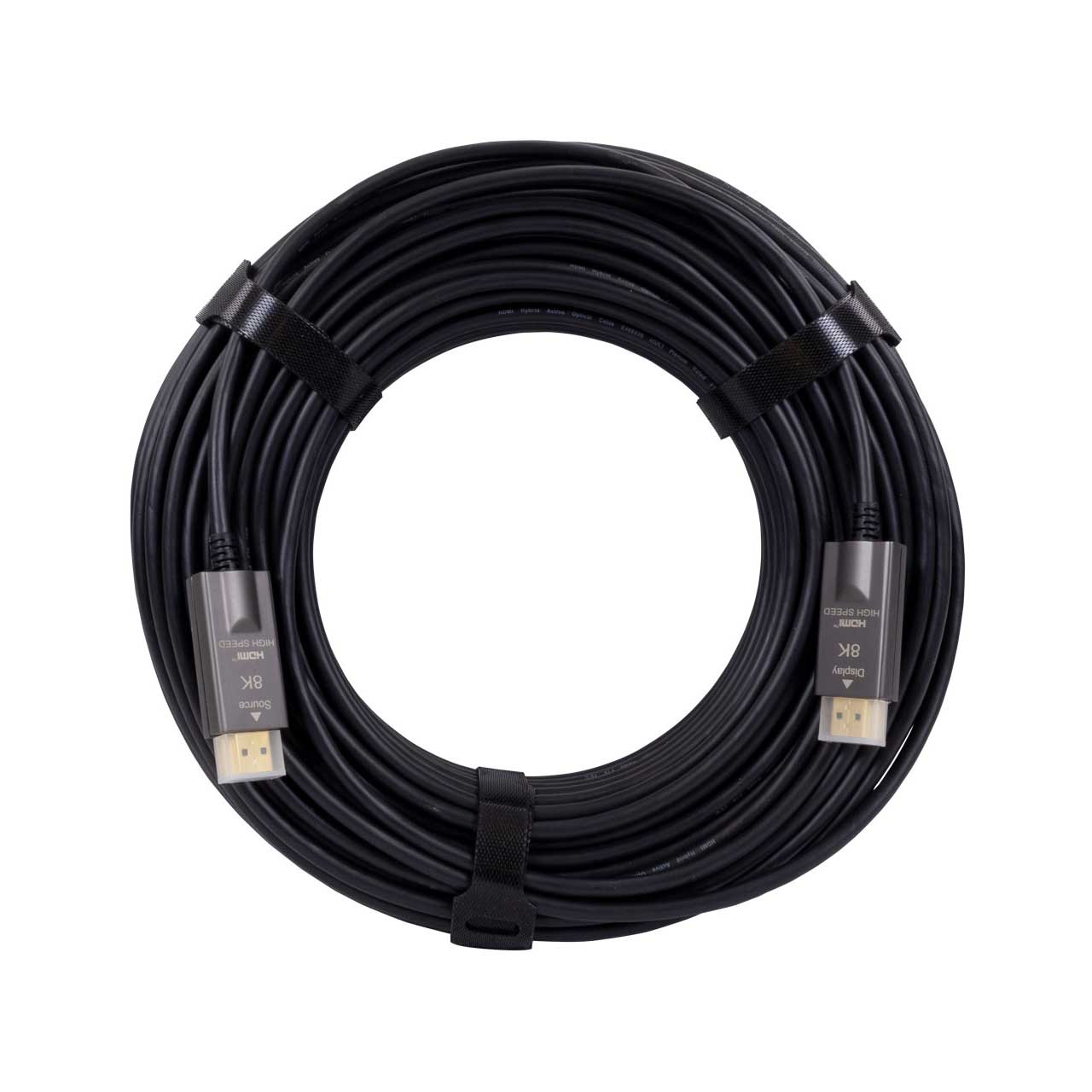 FSR DR-H2.1 8K 48Gbps HDMI Male to HDMI Male Plenum Next Generation Digital Ribbon Cable - Black AOC - 100 Foot/30M DR-H2.1-30M