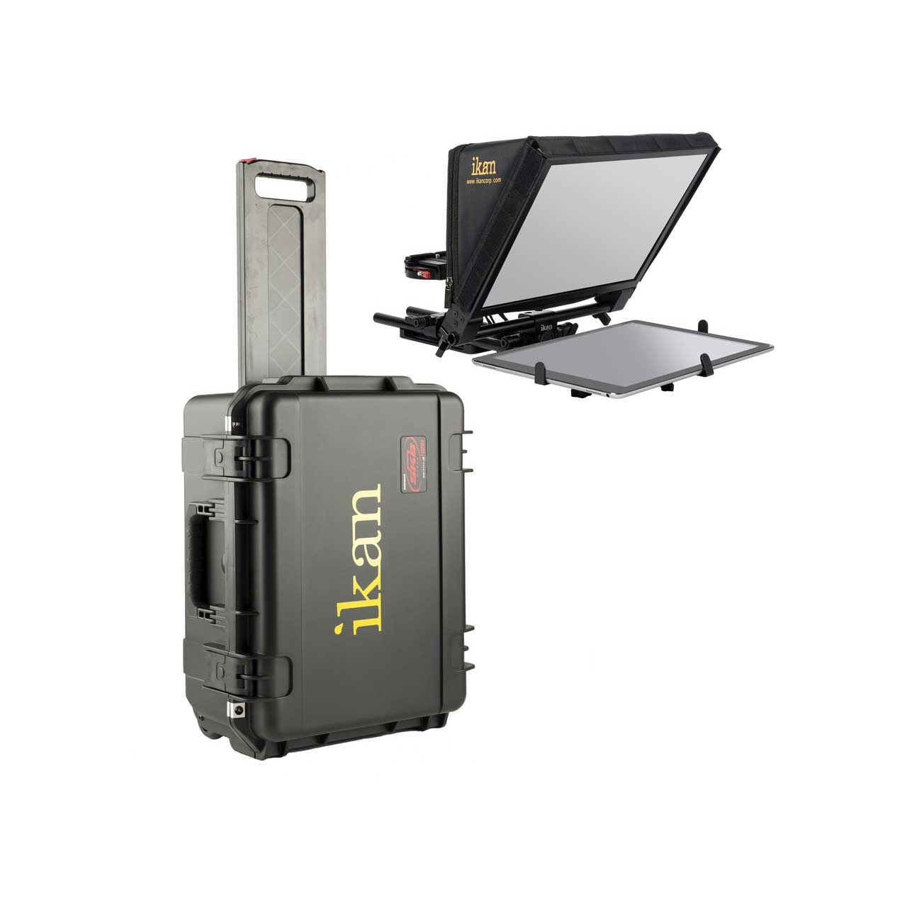 ikan PT-ELITE-PRO Teleprompter Travel Kit with Rolling Hard Case IKAN-PTELITEPROT