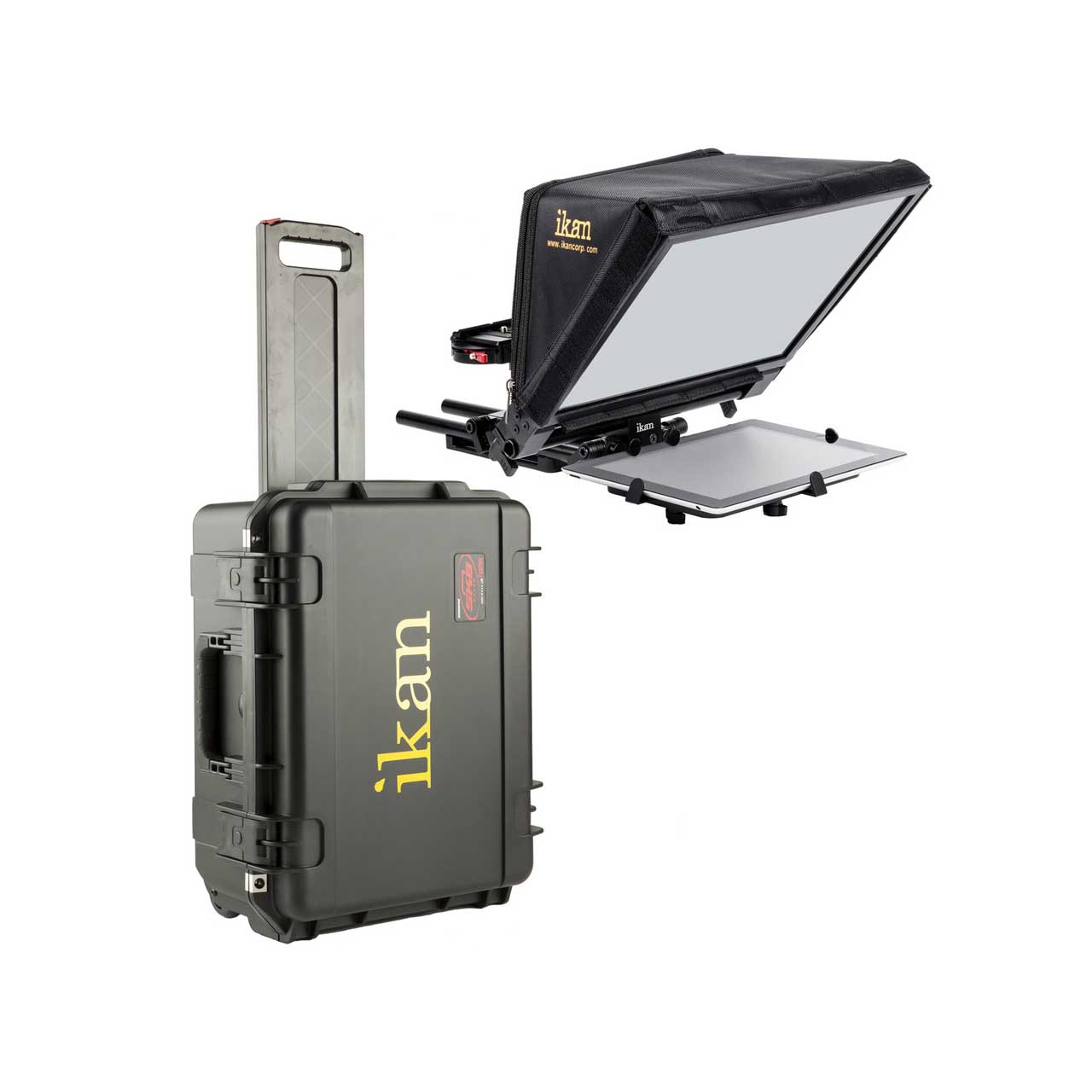 ikan PT-ELITE-V2 TeleprompterTravel Kit with Rolling Hard Case IKAN-PTELITEV2TK