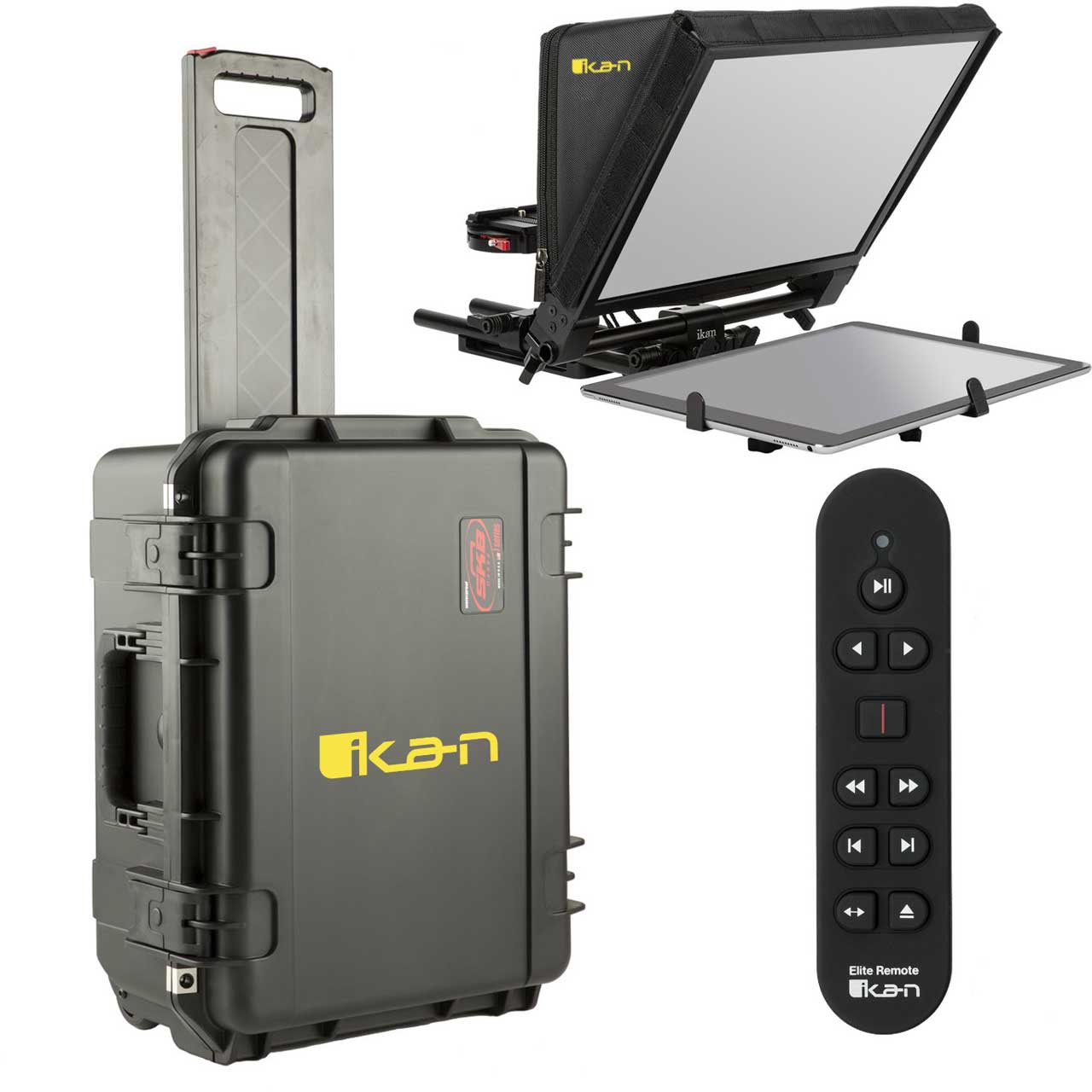 ikan PT-ELITE-PRO-TKRC Universal iPad Pro and Large Tablet Teleprompter with Elite Remote and Travel Case IKAN-PTELTPROTRC