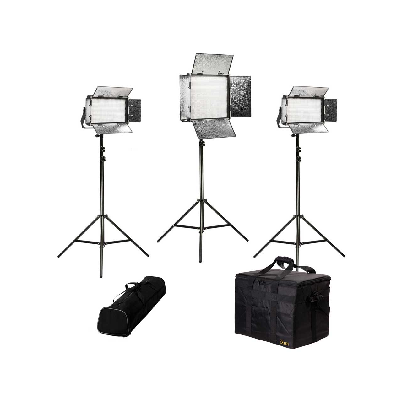 ikan RB-1F2H Rayden Bi-Color 3-Point LED Light Kit with 1x RB10 plus 2x RB5 IKAN-RB-1F2H
