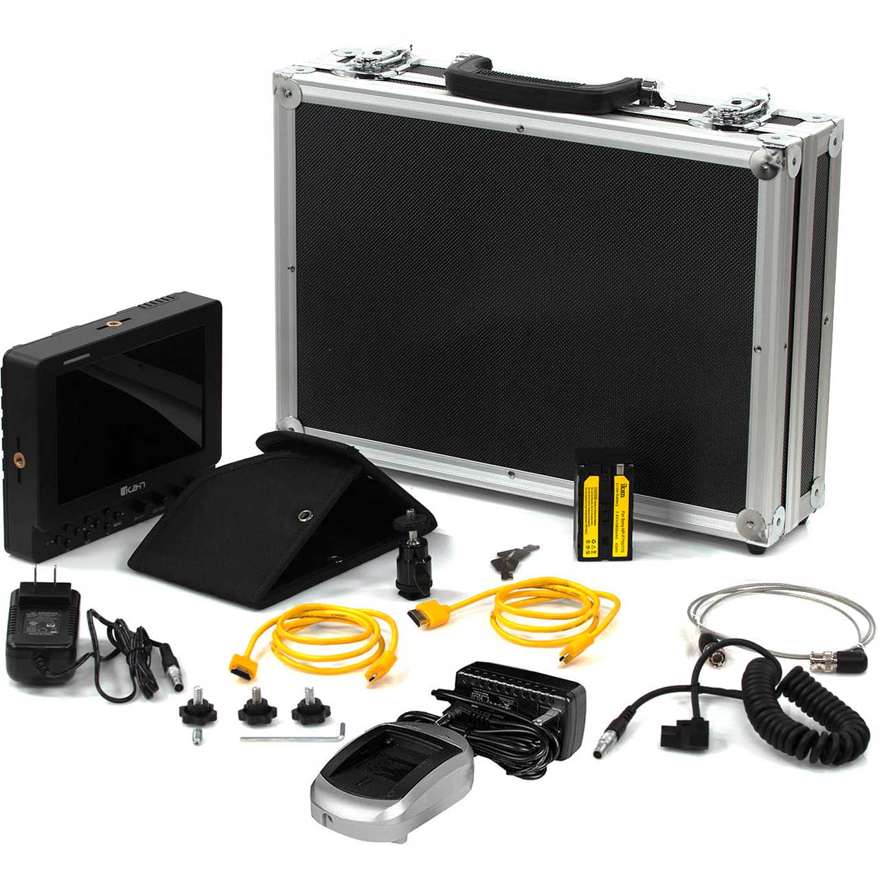 ikan VXF7-V2 Deluxe Kit - 7-Inch Tally 3G-SDI/4K HDMI LCD Monitor w/ Carry Case/Battery/Charger/HDMI & SDI Cables IKAN-VXF7-V2-DK