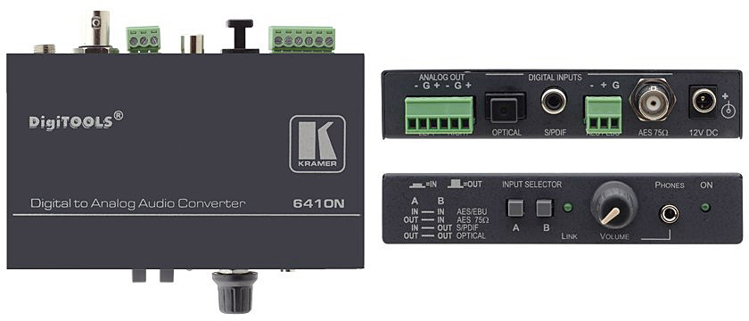 Kramer 6410N Digital Audio to Balanced Stereo Audio Format Converter KR-6410N