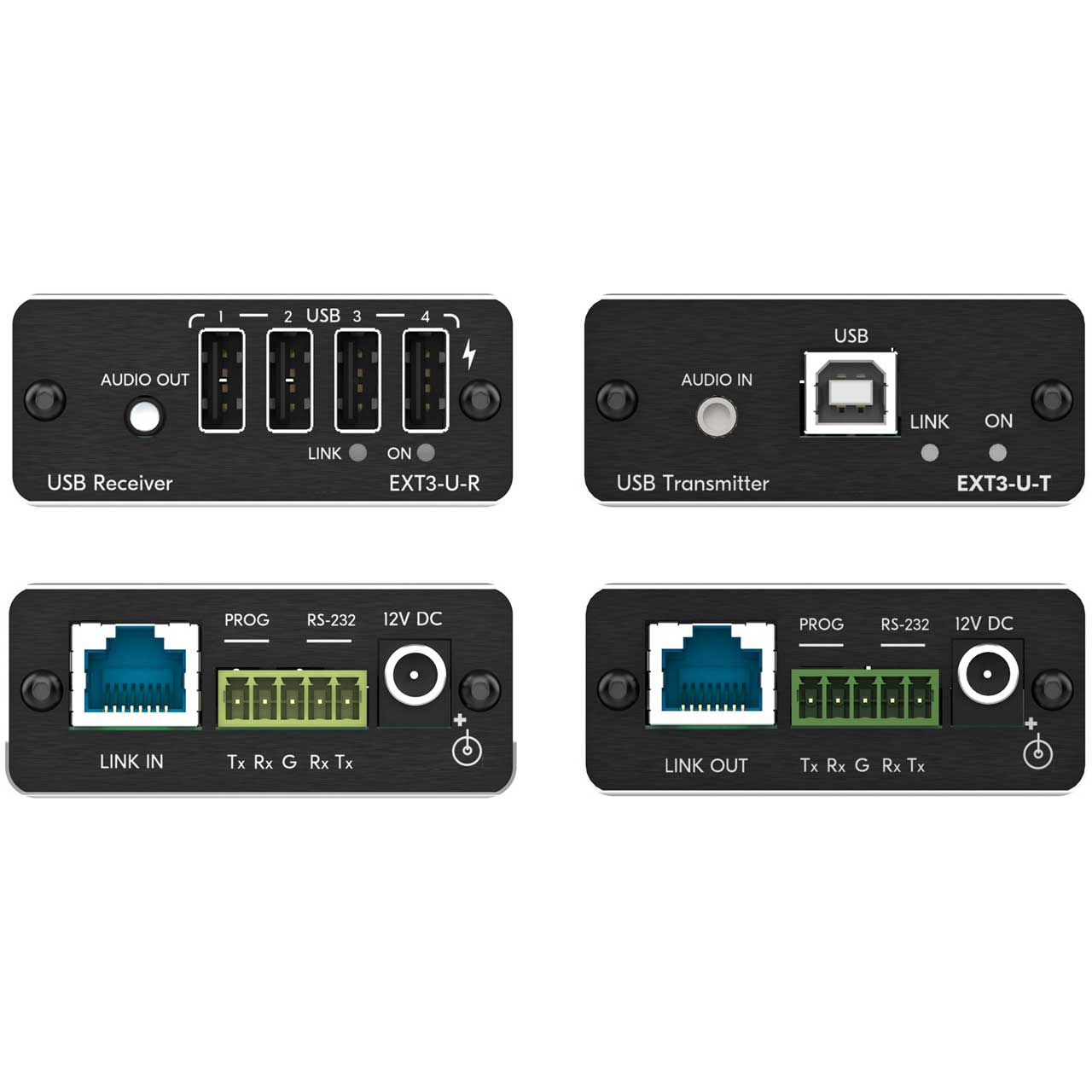 Kramer EXT3-U-KIT USB 2.0 with RS-232 & Audio PoC Extender over Extended-reach HDBT Kit KR-EXT3-U-KIT