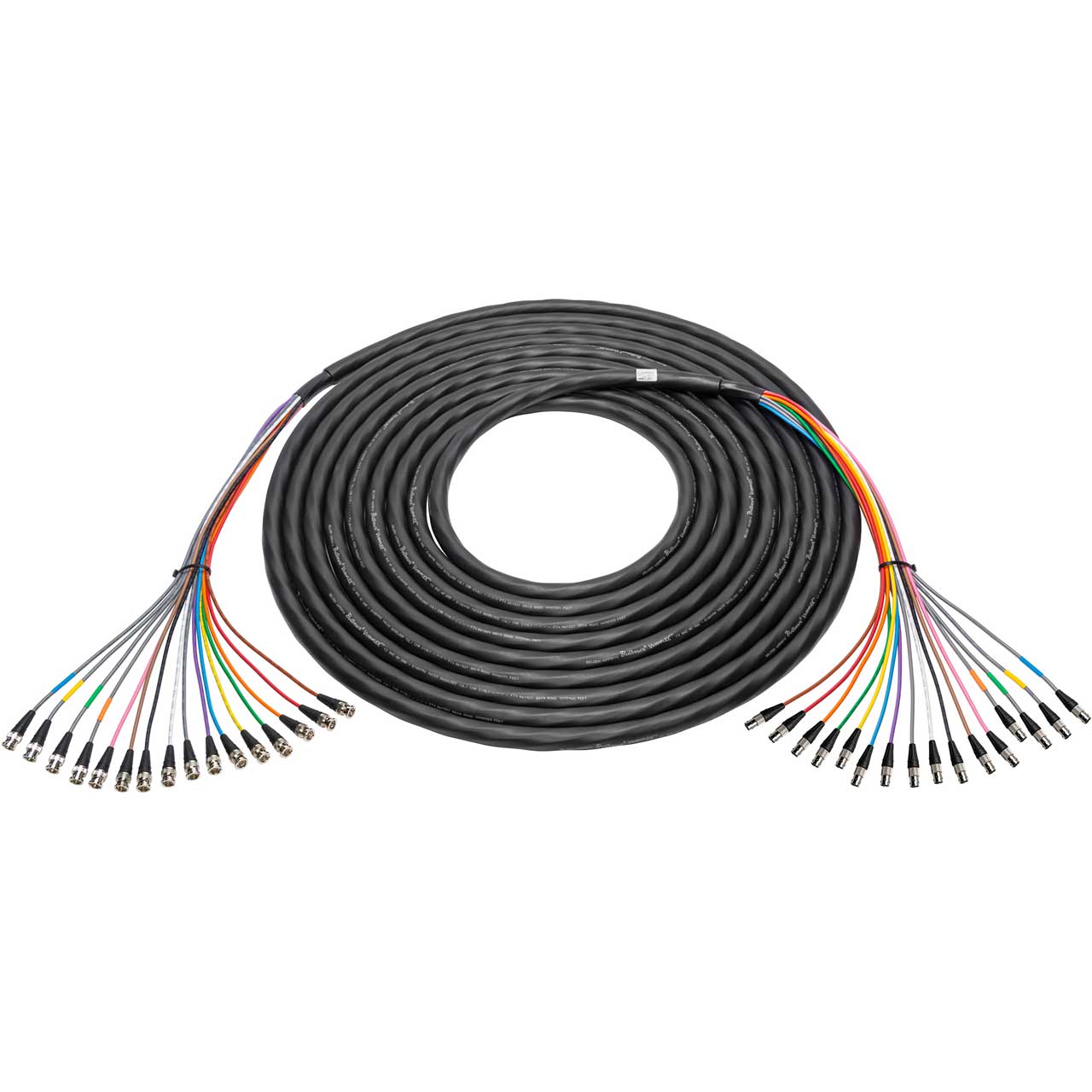 Laird 4855R16-BBF-125 16-Channel 12G-SDI / 4K UHD BNC Male to BNC Female Snake Cable - 125 Foot 4855R16-BBF-125