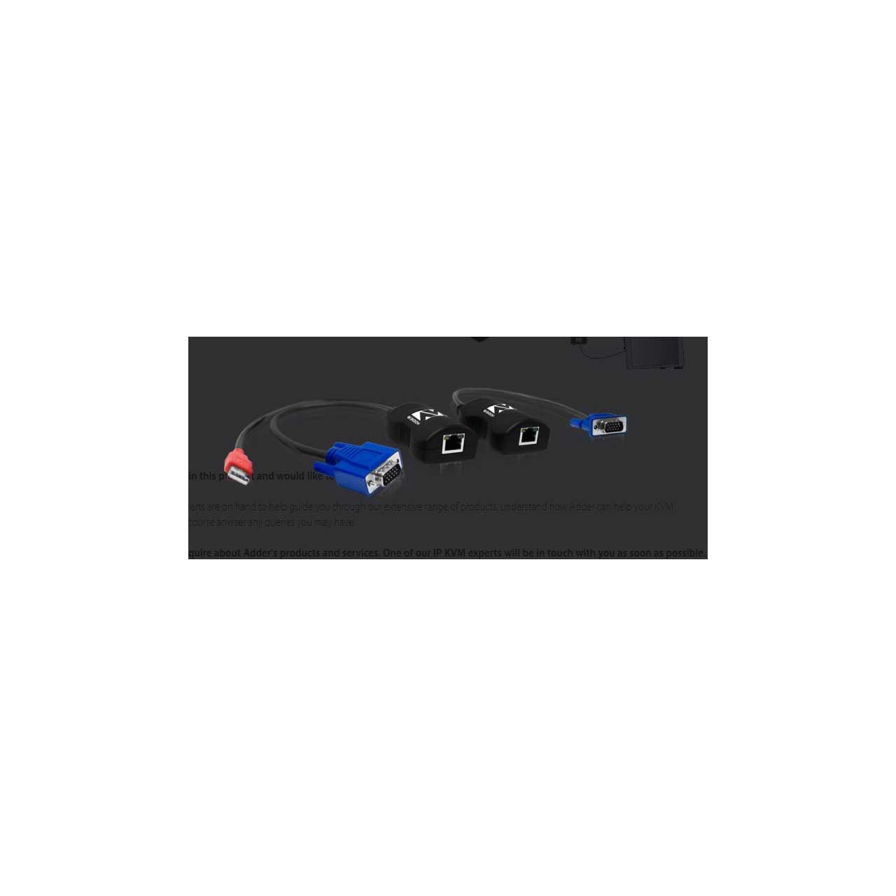 ADDERLink ALPV150P Line Powered VGA over Cat-X Cable Extender for Digital Signage - up to 492 feet/150m - TX/RX Pair