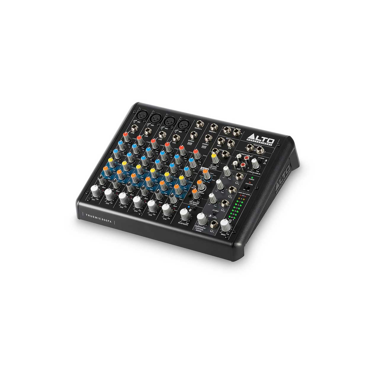 8 Channel Bluetooth Live Studio Audio Mixer with Metal Jacks and USB Drive