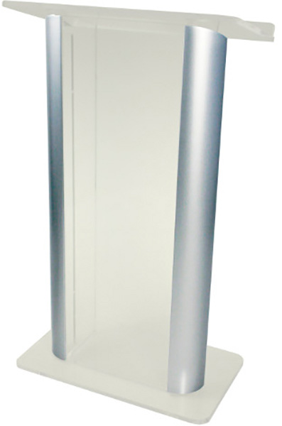 AmpliVox SN308019 Frosted Contemporary Alumacrylic Lectern with 2 Satin ...