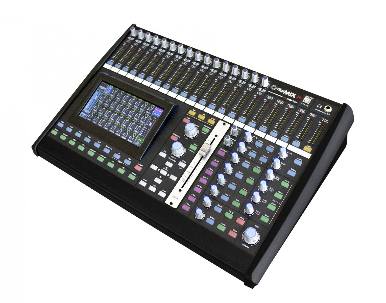 Ashley digiMIX24 Mixer with 24 Total Inputs and 14 Mix Busses