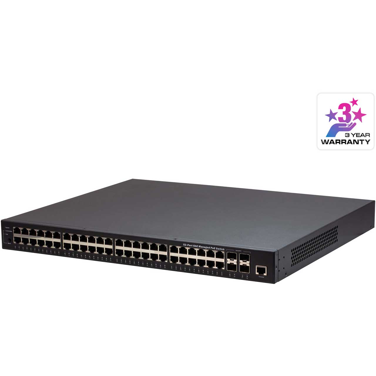 ATEN ES0152P 52-Port GbE PoE Managed Switch with 48x RJ-45 10 / 100 / 1000 Mbps Ports & 4x SFP+ Uplink Ports ES0152P