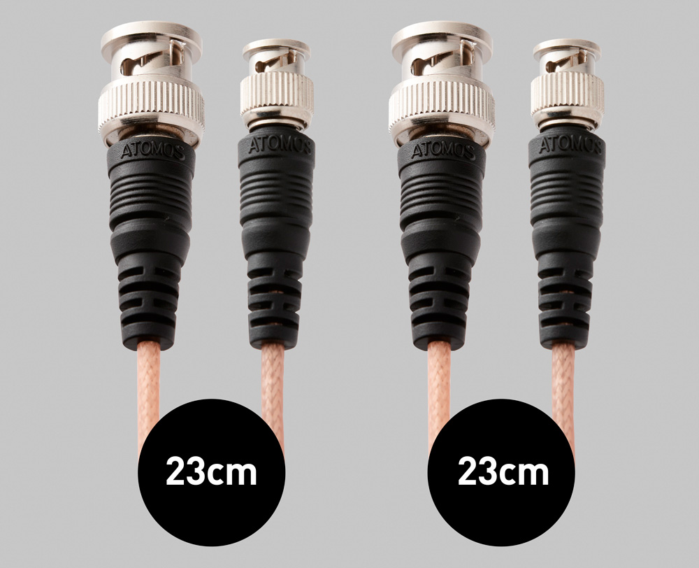 Atomos ATOMCAB001 Mini BNC to BNC Female 9 inch Adapter Cable 2 Pk