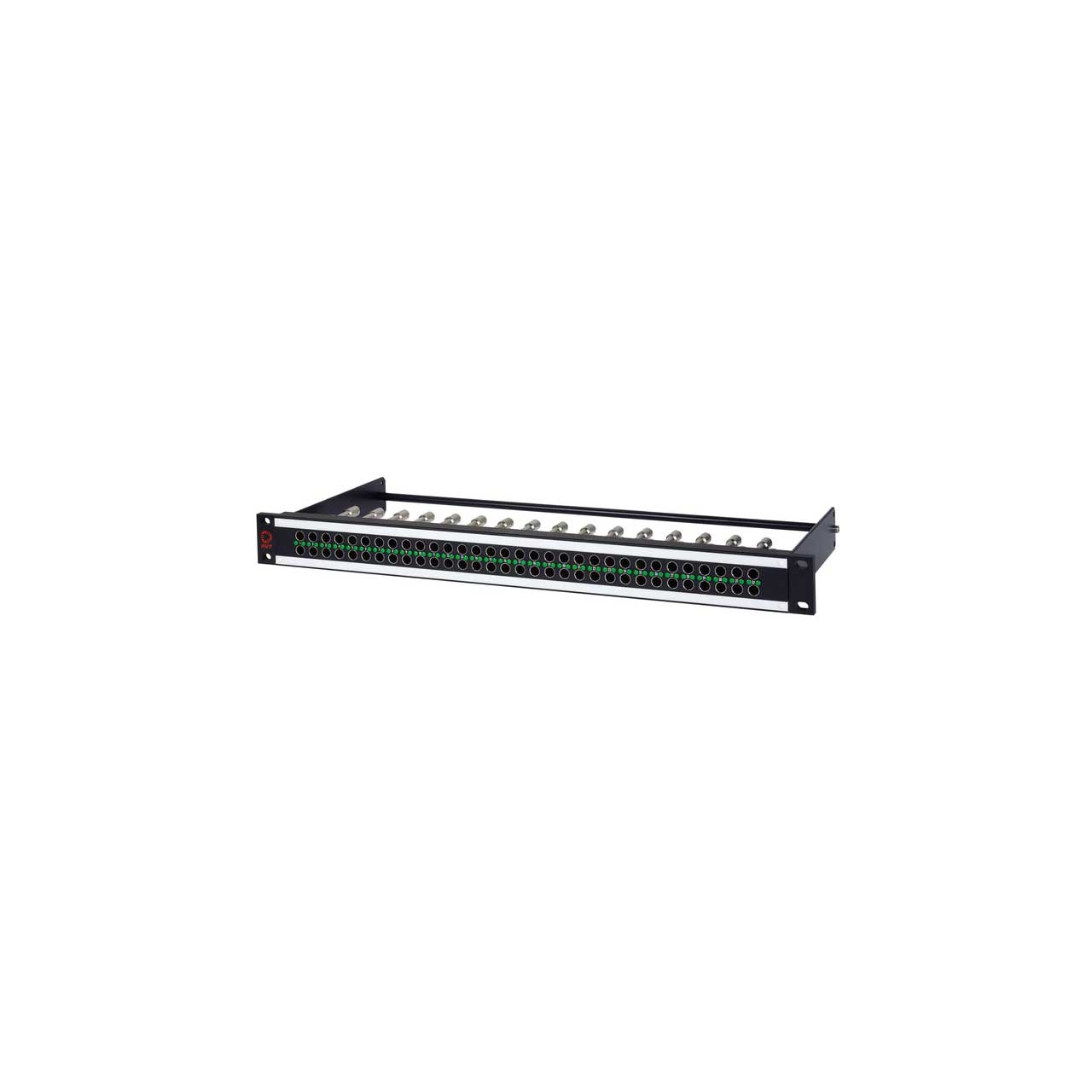 AVP AV-D232E1-AM-B10 1 RU Midsize (Mini-WECO) Video Patch Panel - 2 x 32 - Non-Normaled - Non-Terminating w/ Cable Bar AV-D232E1-AM-B10