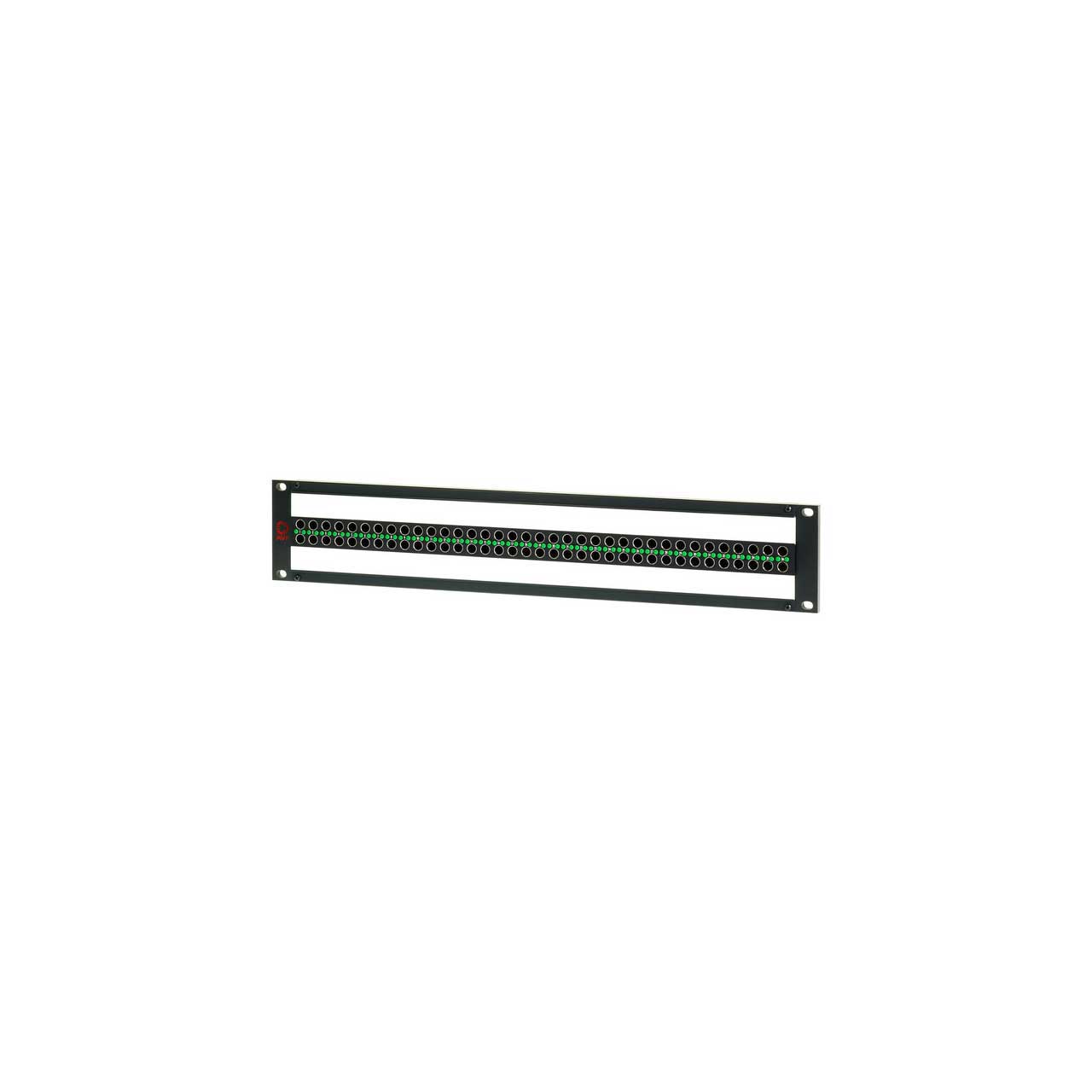 AVP AV-D236E2-AM-B21 2 RU Midsize (Mini-WECO) Video Patch Panel - 2 x 36 - Non-Normaled - Non-Terminating w/ Cable Bar AV-D236E2-AM-B21
