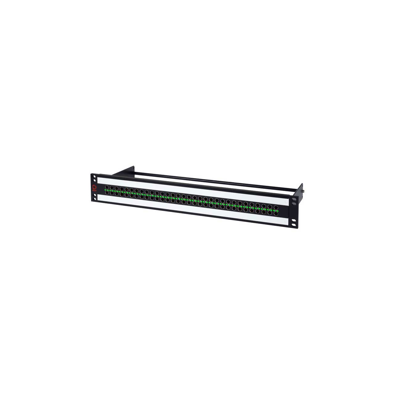 AVP AV-D232E15-AM75-B10 1.5 RU Midsize (Mini-WECO) Video Patch Panel - 2 x 32 - Non-Normaled - Terminating w/ Cable Bar AV-D232E15-AM75-B10