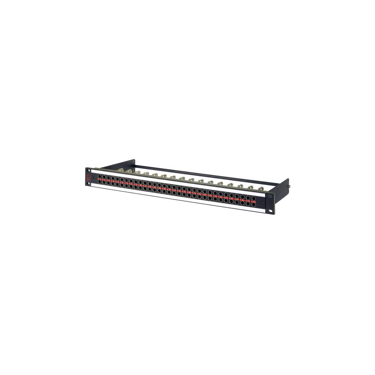 AVP AV-D232E1-AMN-B10 1 RU Midsize (Mini-WECO) Video Patch Panel - 2 x 32 - Normaled - Non-Terminating w/ Cable Bar AV-D232E1-AMN-B10