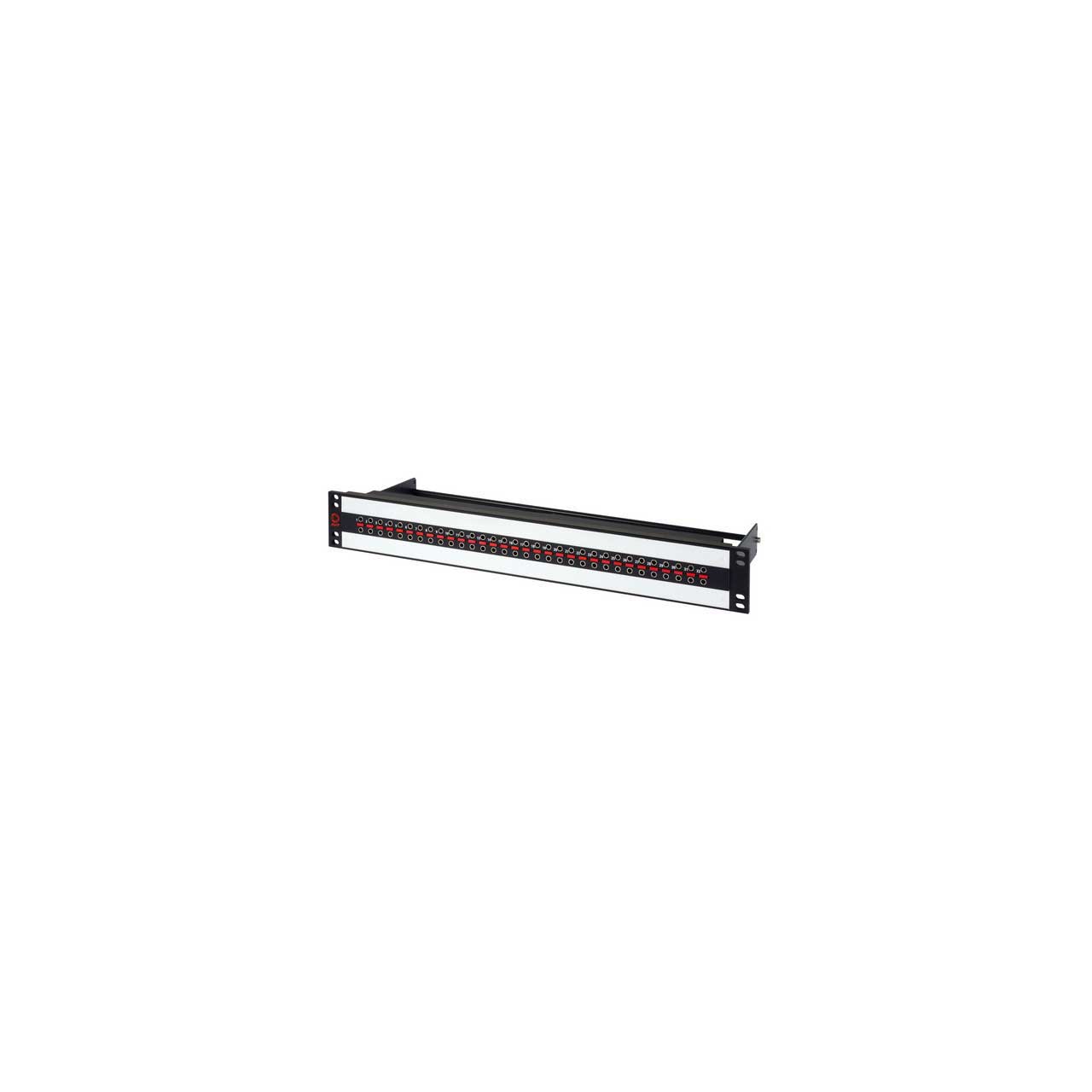 AVP AV-U224E15-UBN75R2-B10 1.5RU BNC UHD Micro 12G Video Patch Panel - 2 x 24 - Normaled - Terminated with Cable Bar AV-U224E15-UBN75R2-B10