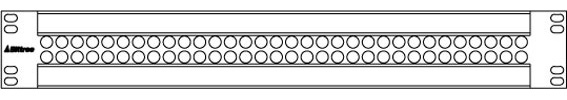 Bittree B64H 2MWTHD Mini-WECO (Midsize) Video Patchbay - 1.5 RU with 2 x 32 Jack Configuration