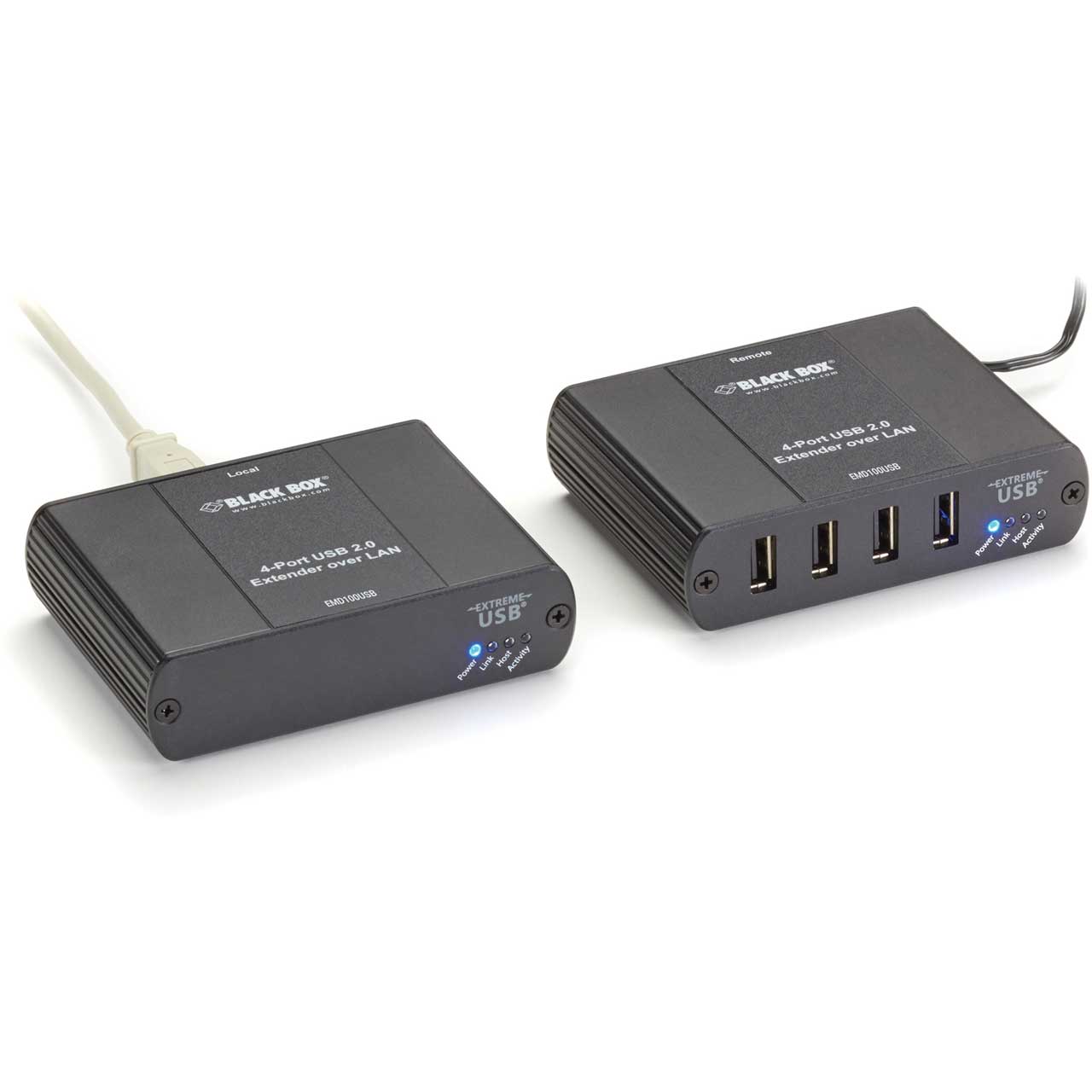Black Box EMD100USB KVM-over-IP Switchable Extender Kit - LAN - 4-Port - up to 328 Feet/100m BBX-EMD100USB