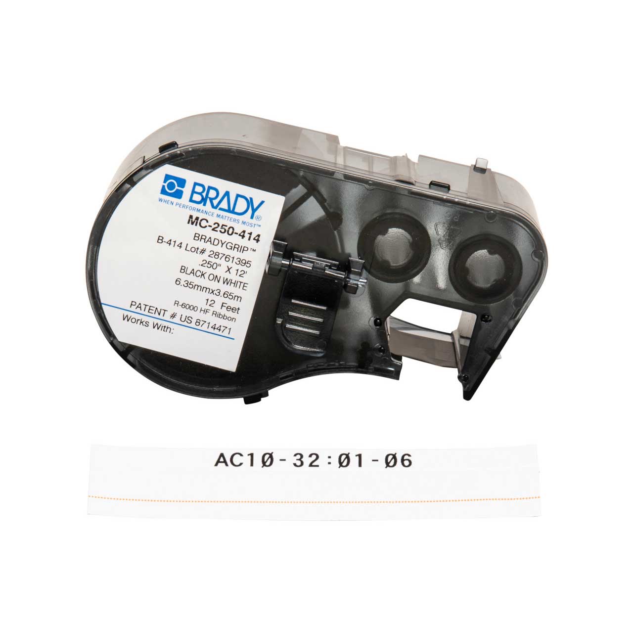 Brady MC-250-414 BMP41/51 BradyGrip Print-on Hook Material with VELCRO Brand Hook - 0.25 Inch W x 12 Foot L BDY-MC-250-414