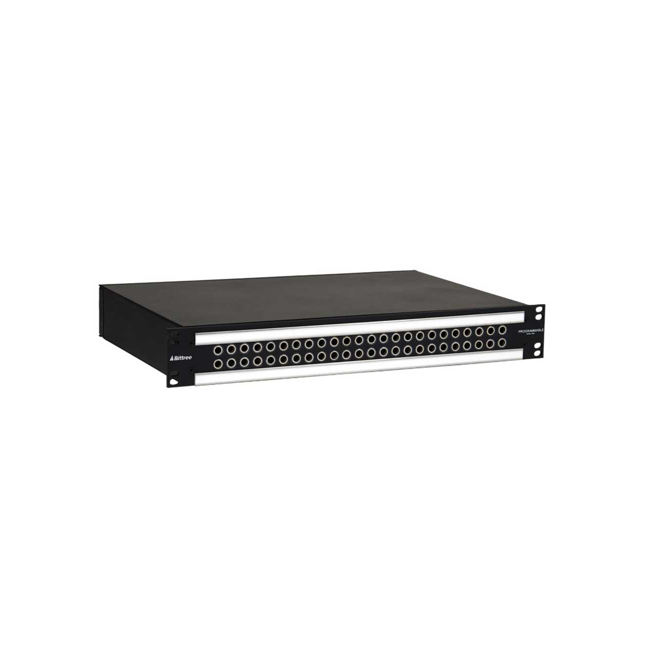 Bittree B48DC-FNPIH/E3 M2OU12L 1.5 RU 2x24 1/4-Inch E3 Full Norm Iso Ground Long Frame Patchbay 12-Inch Bar