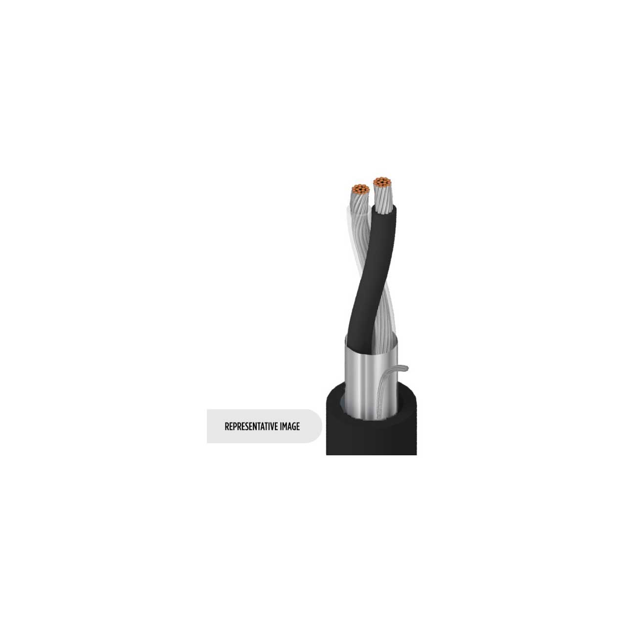 Belden 1503A Paired Microphone Cable - Black - 1000 Foot  BL-1503A-1000