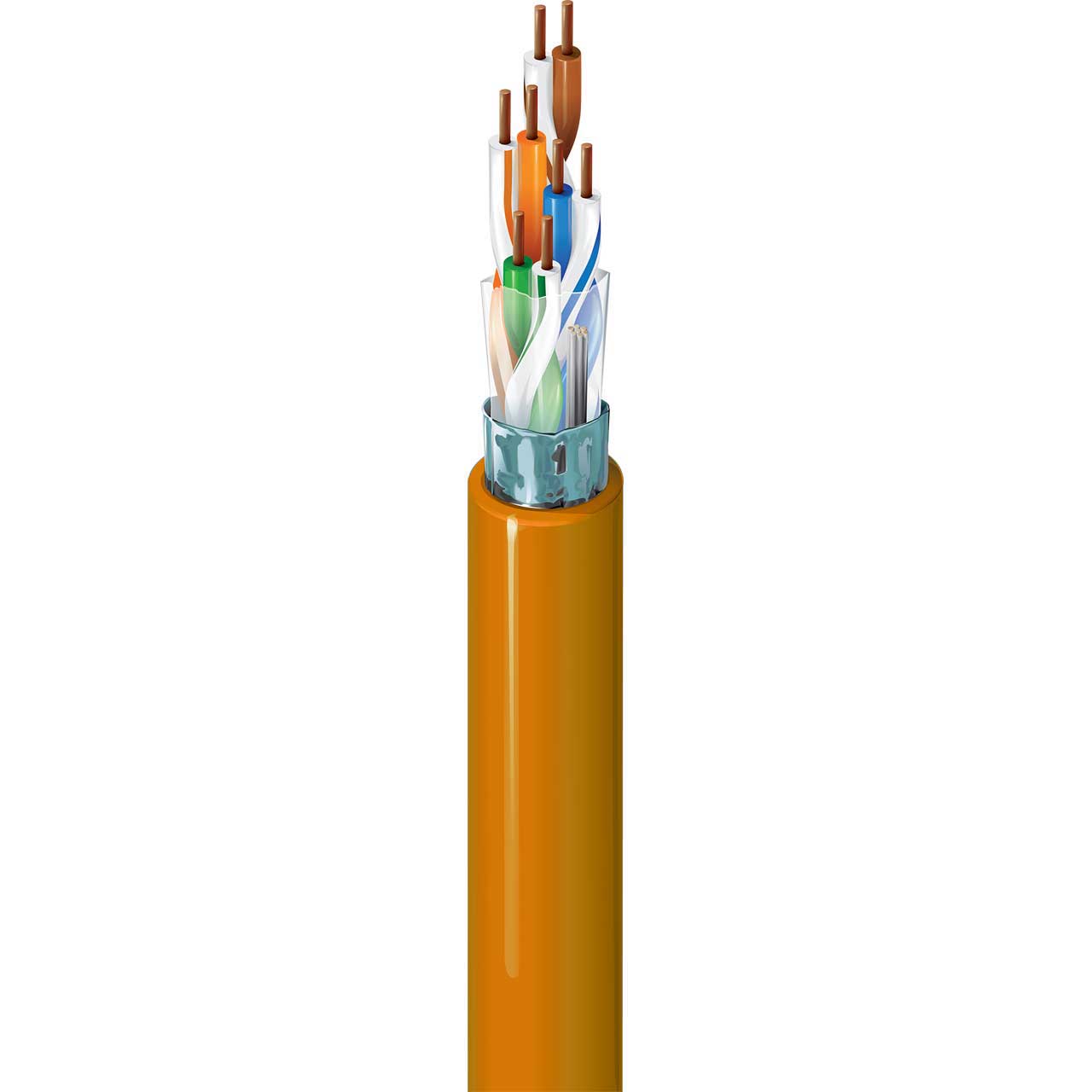 Belden 1533P Plenum 4-Pair Category 5e Premise Hoirzontal Cable - Orange - 1000 Foot Roll  1533P 0031000