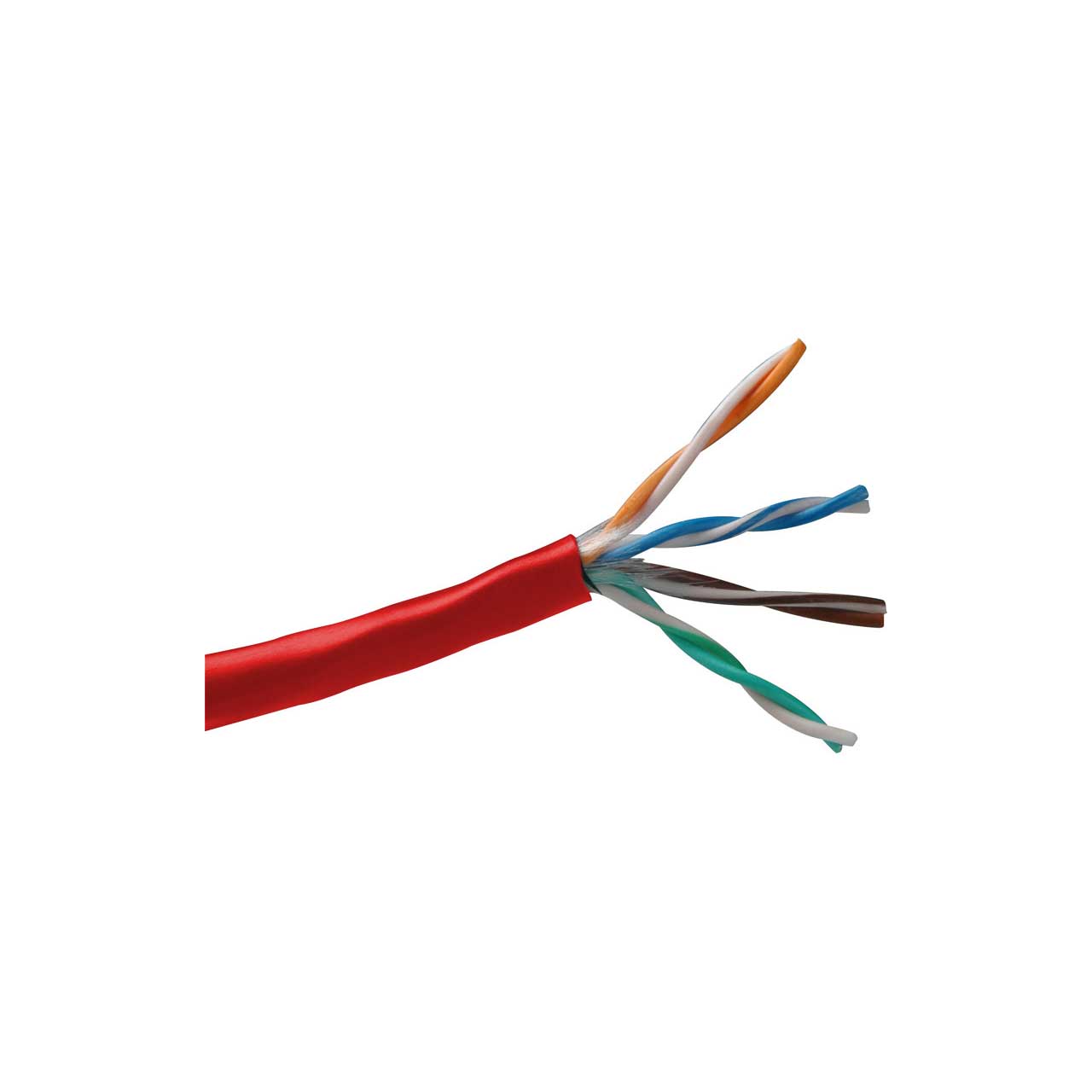 Belden 1583A 24 AWG CAT5e Non-Bonded Twisted Pair Cable - Red - 1000 Foot