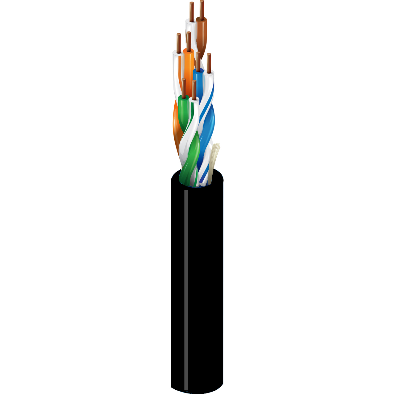Belden 1583A CAT5e Non-Bonded Twisted Pair Cable - Black - 1000 Foot Unreeled Box BL-1583A-U1000