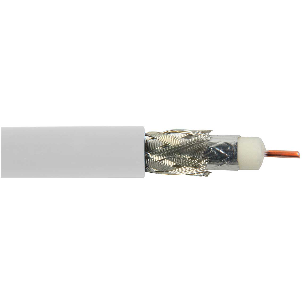Belden 1694A 0091000 75 Ohm 3G-SDI Digital Coaxial Cable - RG-6 - 18 AWG - CMR Rated - White - 1000 Foot