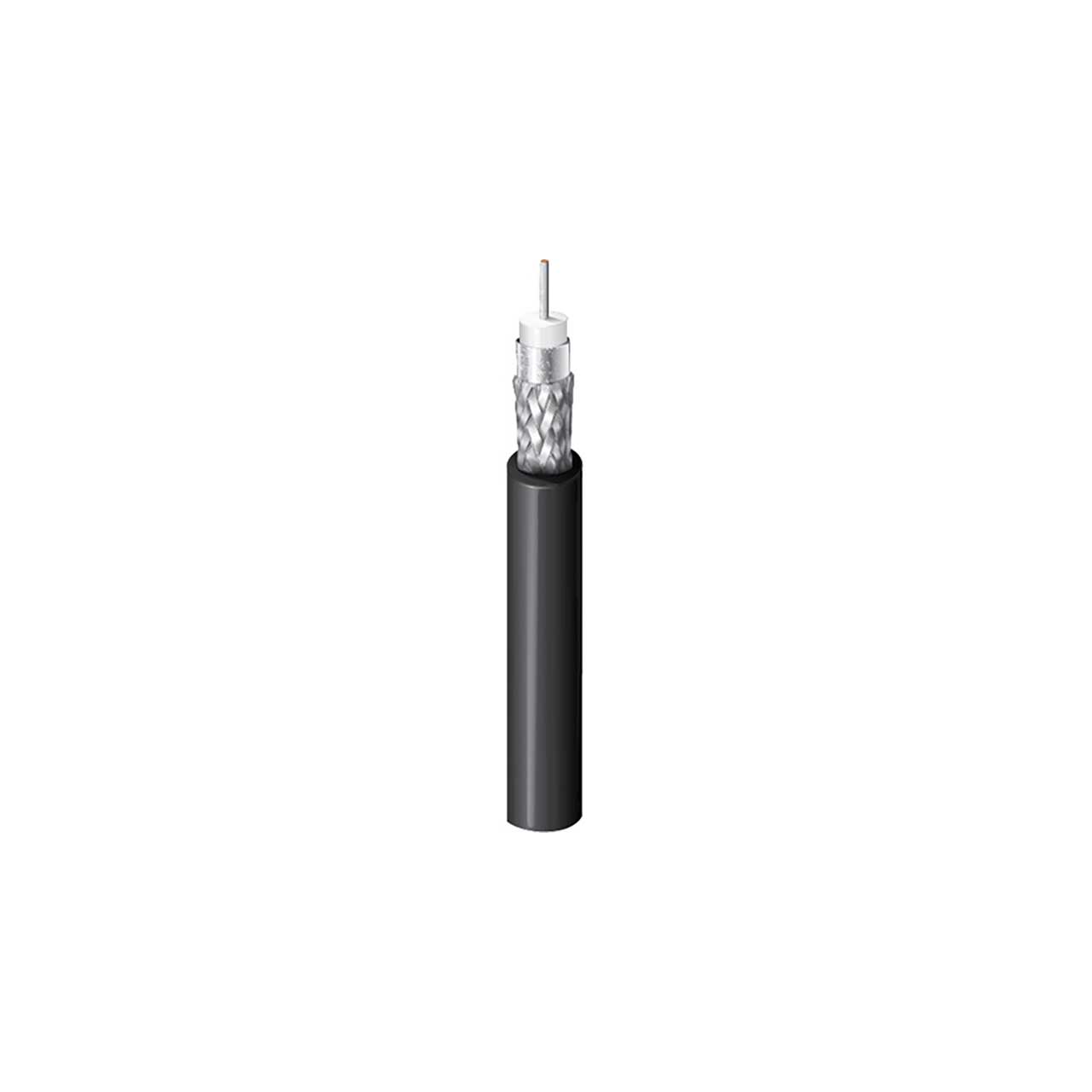 Belden 4855ANH 12 GHz 4K UHD Precision Video RG-59 Mini Coax - 75 Ohm - 23 AWG Solid - Black - 1640 Foot BL-4855ANH1640BK