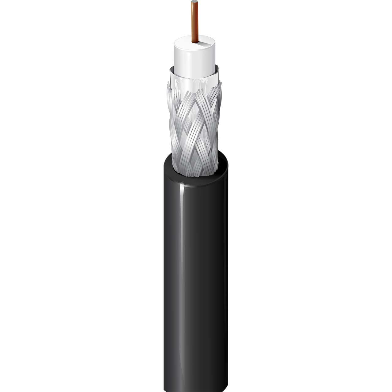 Belden 9116 Series 6 RG6/18 CATV Coaxial Cable - Black - Per Foot