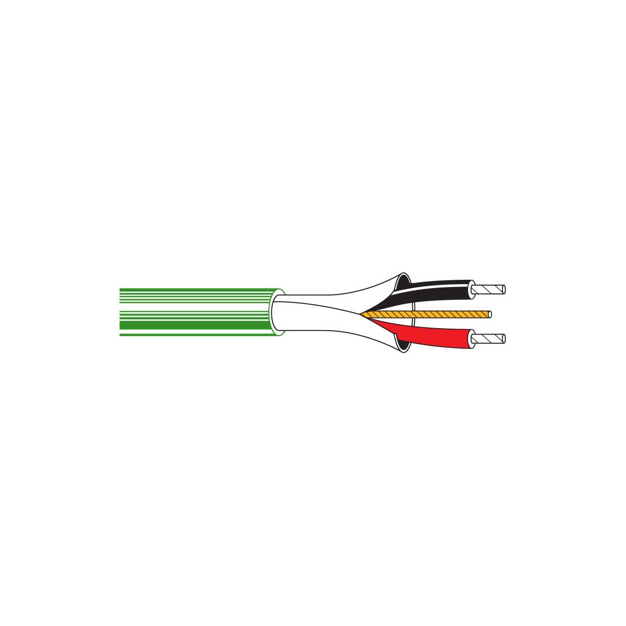 Belden 9451 2-Conductor Paired Microphone Cable - Green - 1000 Foot  9451 N3UU1000