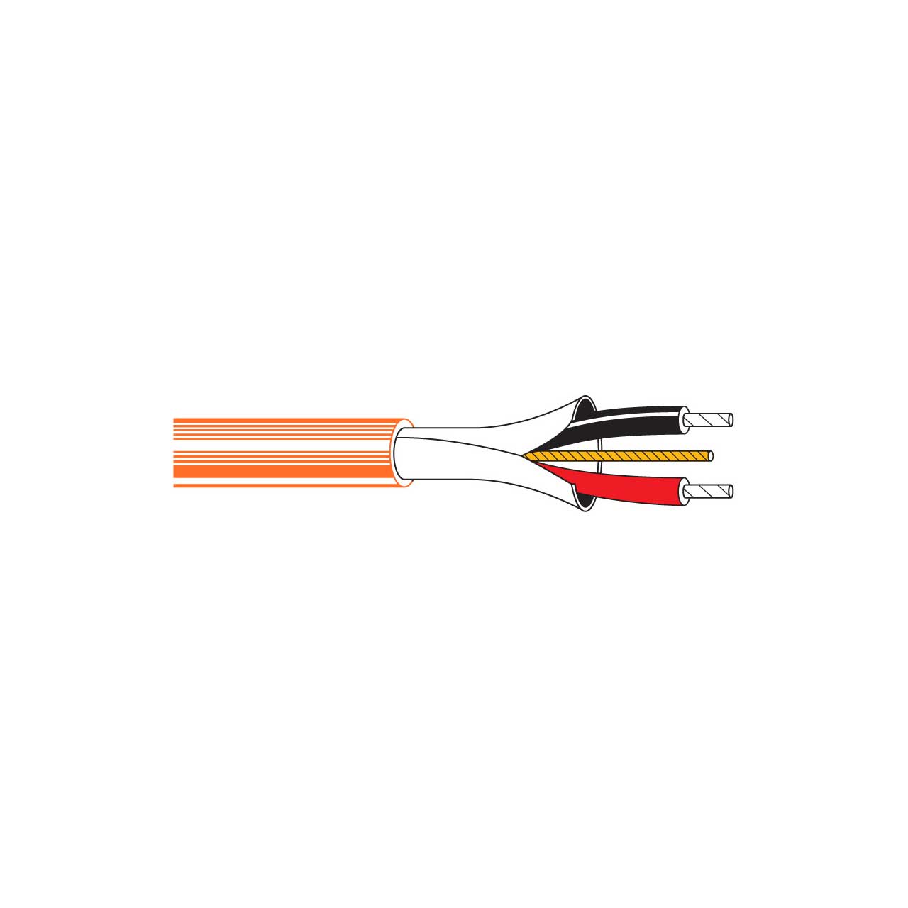 Belden 9451 2-Conductor Paired Microphone Cable - Orange - 1000 Foot  9451 003U1000