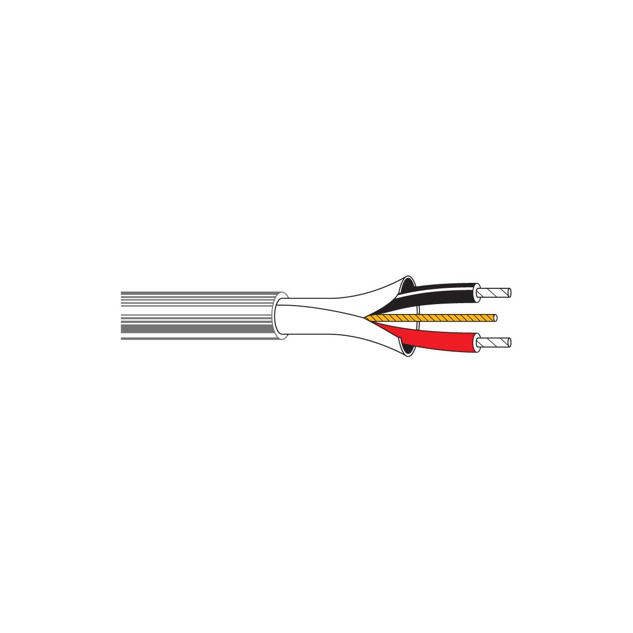 Belden 9451 2-Conductor Paired Audio Cable - 22 AWG - Shielded - Gray - 500 Foot Coiled