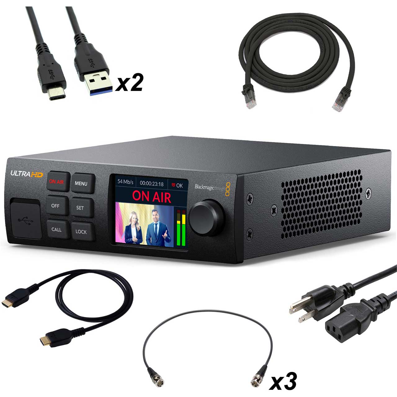 Blackmagic Design Web Presenter 4K H.264 Live Streaming Encoder Kit with  SDI/HDMI/Ethernet/USB & Power Cables