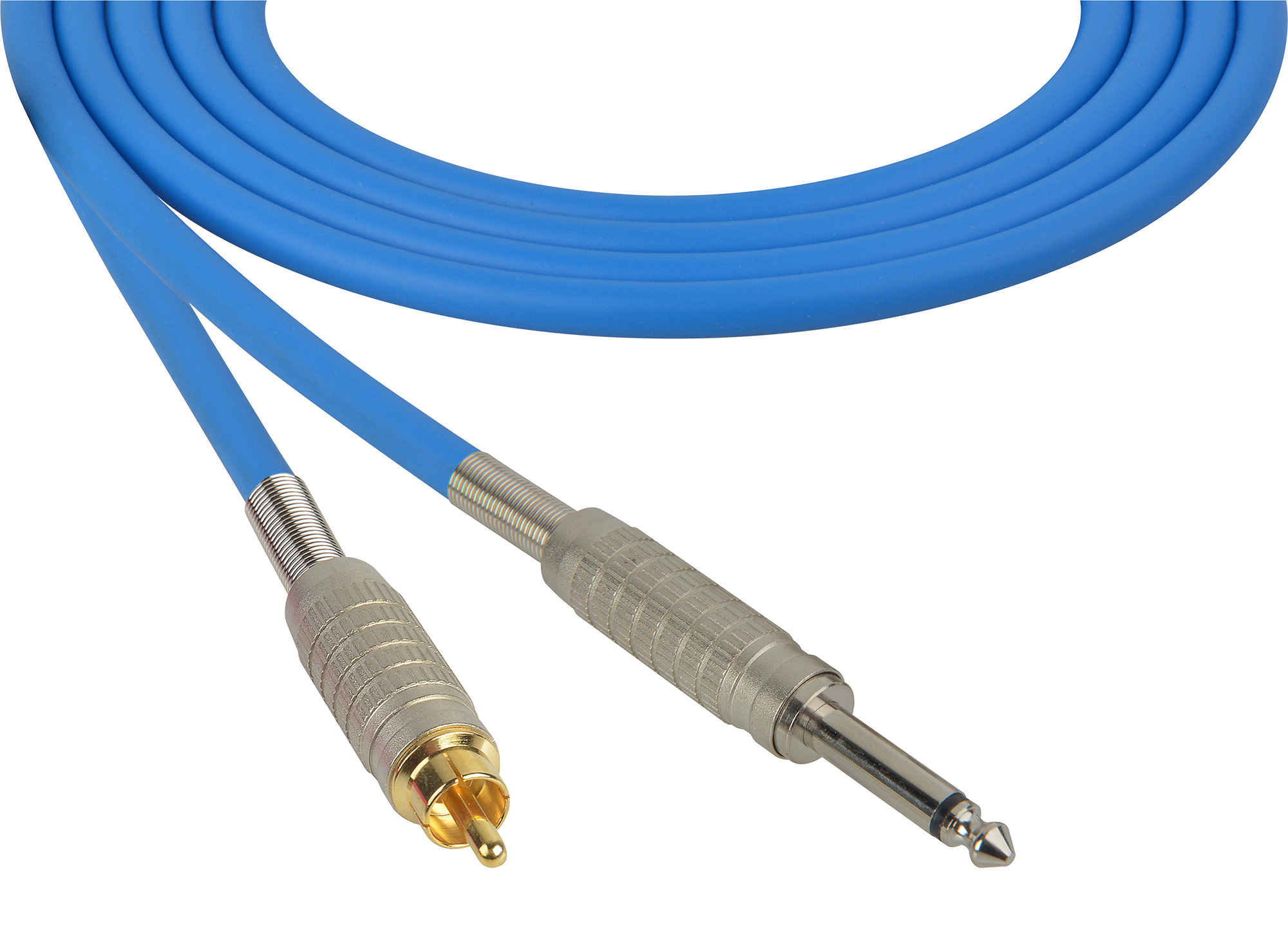 Sescom Audio Cable Belden Star Quad 1/4 TS Mono Male to RCA Male Blue ...