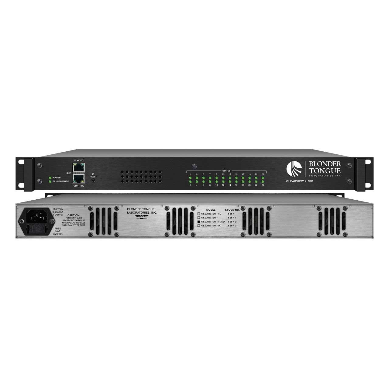 Blonder Tongue Clearview 4:2 SD 24 Program SD Transcoder with Audio Passthrough & COM3000 BT-CLEARV-42-SD