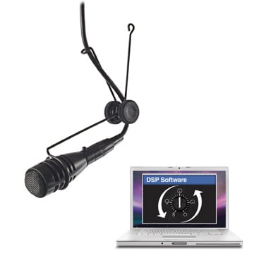 Black CAD Audio 2600VP-DSP Variable Polar Pattern Hanging Microphone DSP Compatible