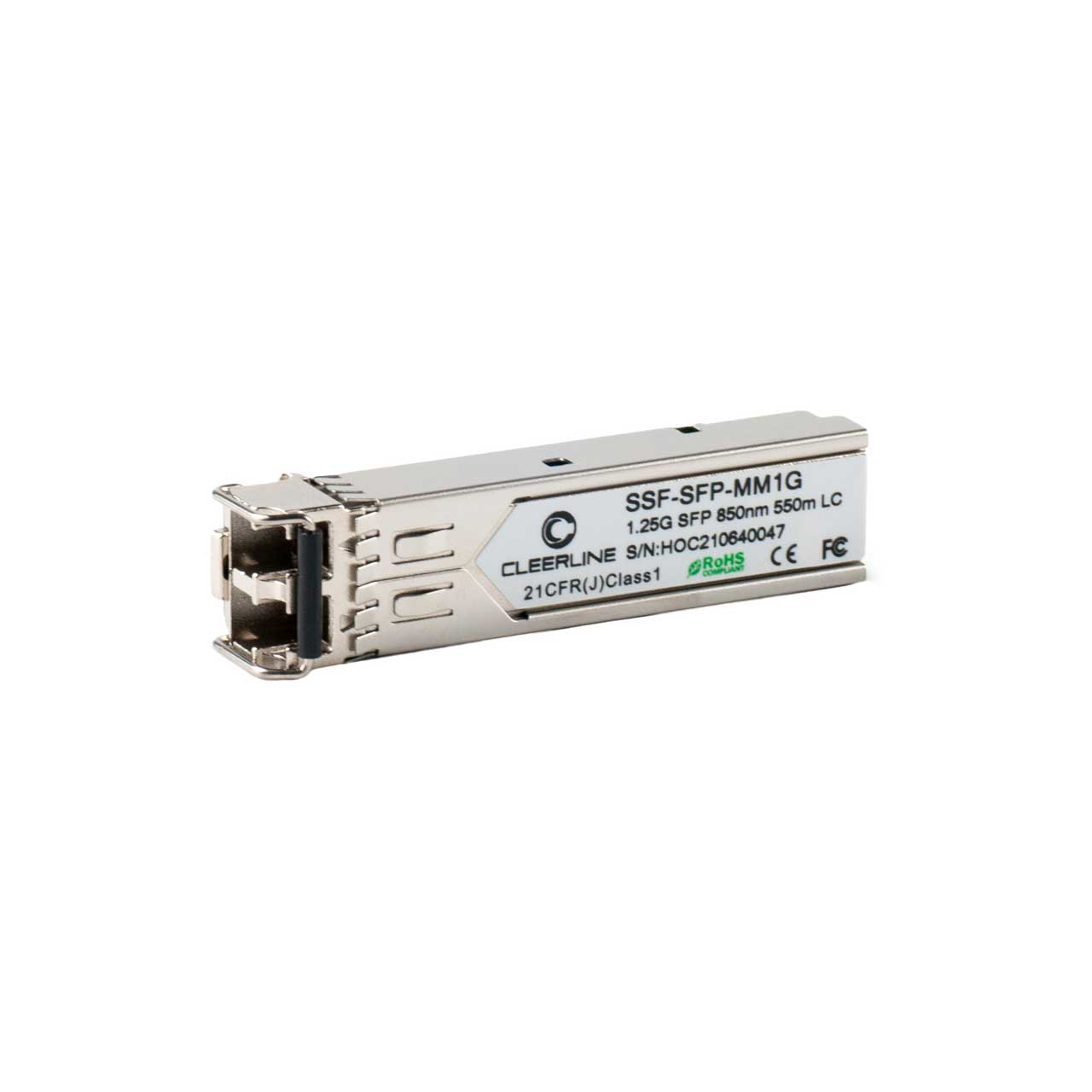 Cleerline SSF-SFP-MM1G 1.25G SFP Transceiver MM/LC 1000Base-SX - 850nm - 550m Max Reach - with DDM SSF-SFP-MM1G