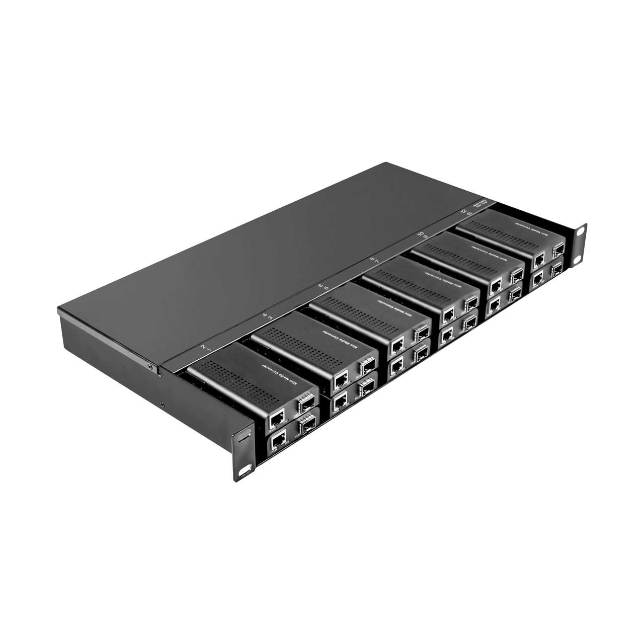 Cleerline SSF-1RUME-12AC 12 Slot Fiber Chassis with One AC Power Supply and Fans for SSF Series Converters SSF-1RUME-12AC