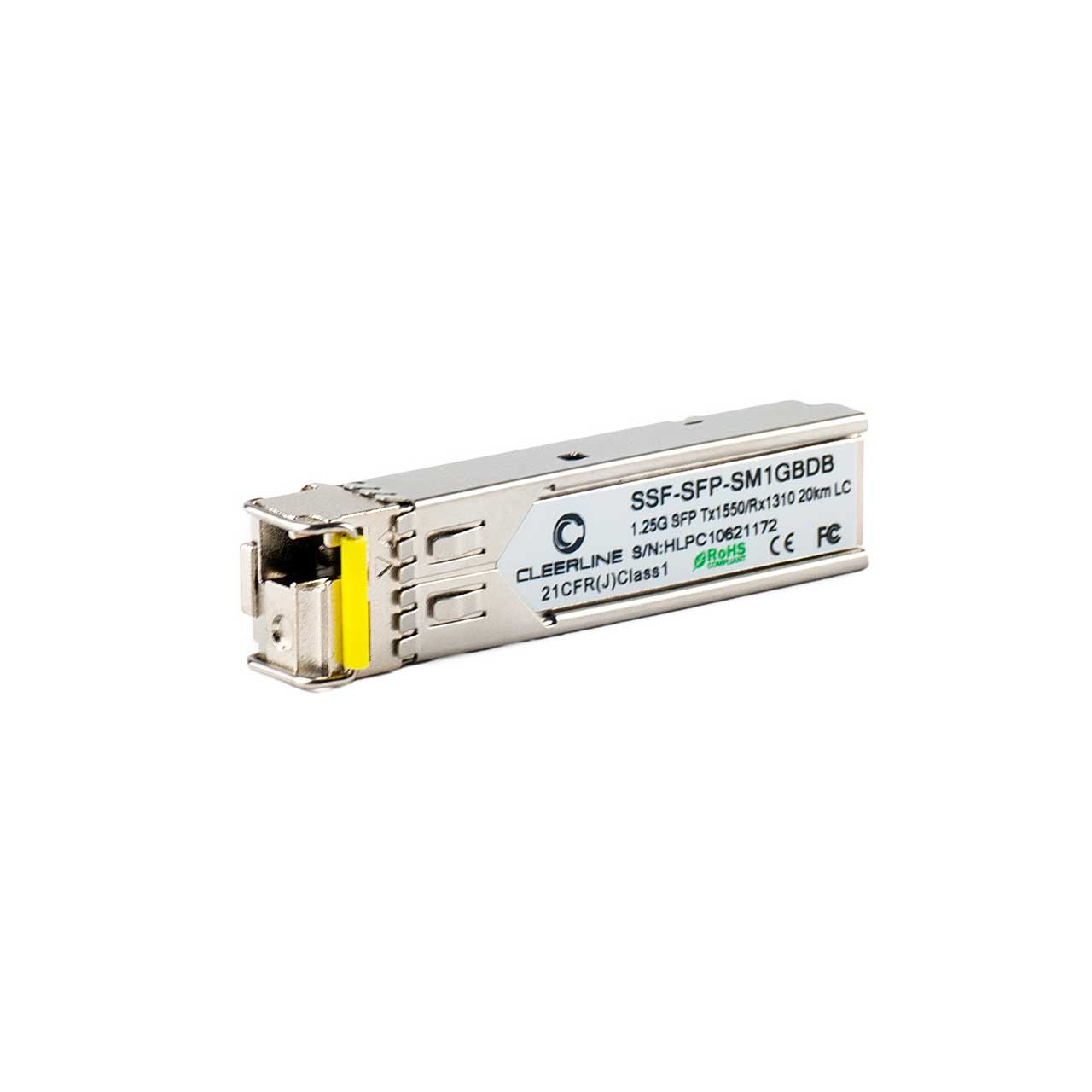 Cleerline SSF-SFP-SM1GBDB 1.25G LC SFP Transceiver BiDi T:1550/R:1310nm - 20Km Max Reach Requires A on Opposite Side SSF-SFP-SM1GBDB