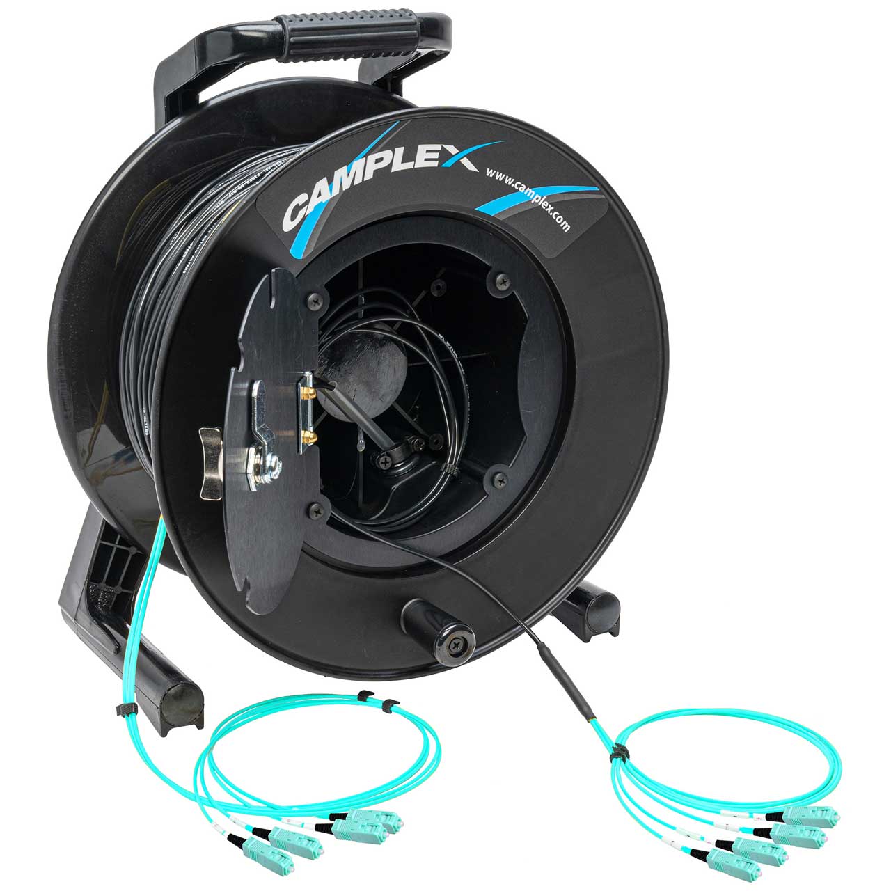 Camplex CMX-LTR04LCM 4-Channel LC OM3 Multimode Indoor-Outdoor Fiber Optic Snake Reel