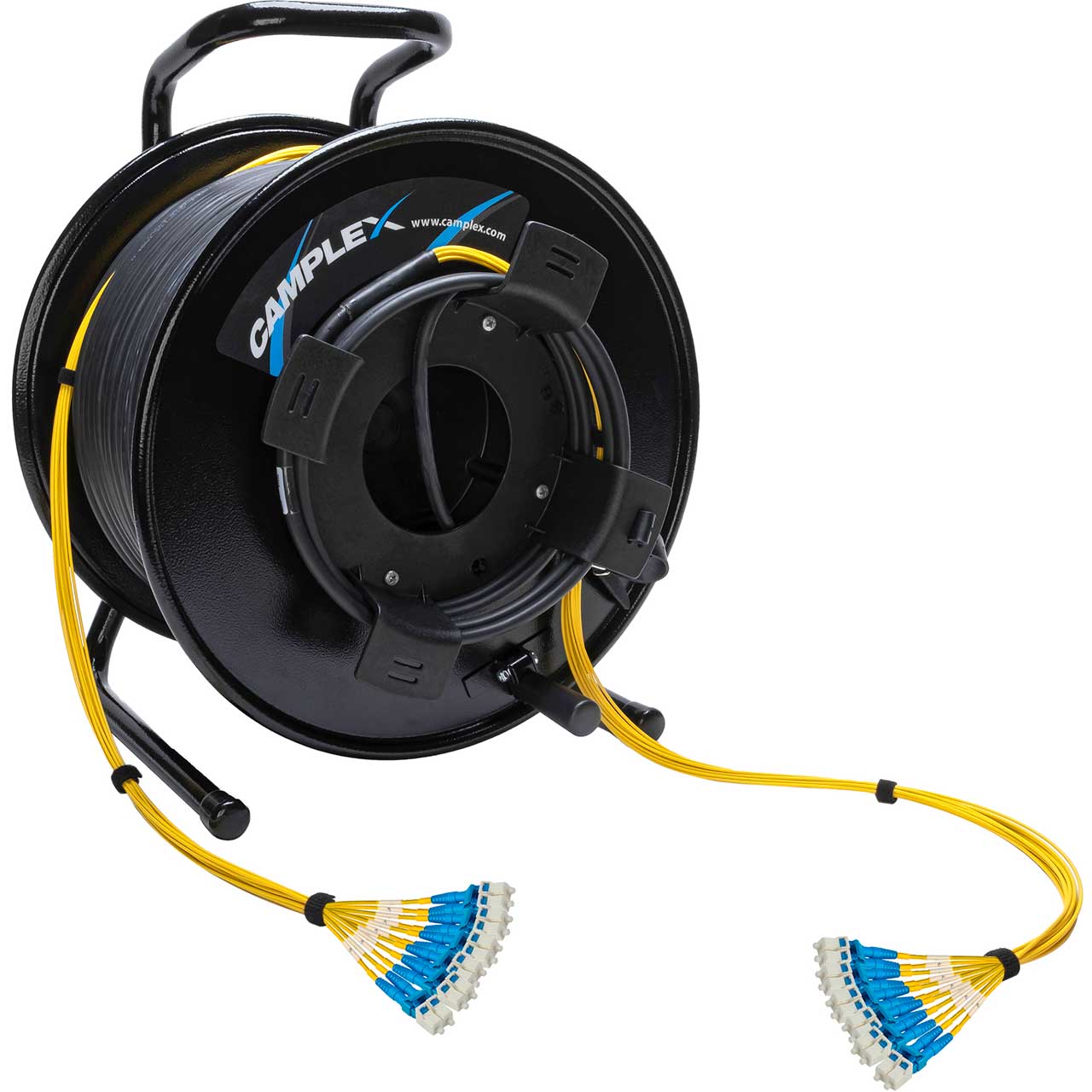 Camplex CMX-TFR12LC-1000 TiniFiber 12-Channel LC-Single Mode Armored  Tactical Fiber Optic Snake on Reel - 1000 Foot