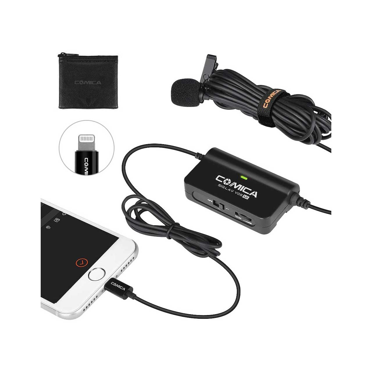 Sony ECM-44B Omnidirectional Lavalier Microphone Kit with Mic Interface for  Smartphones