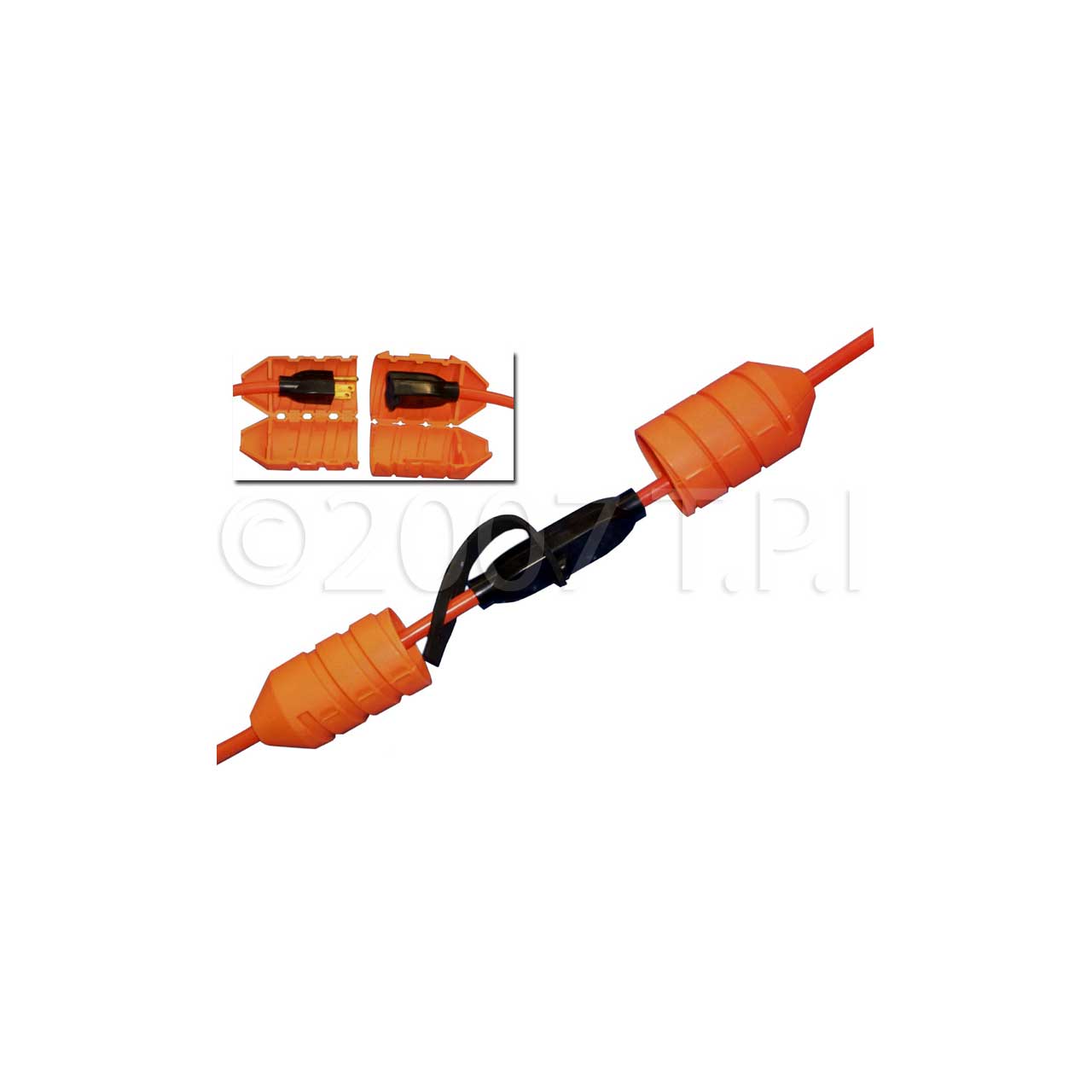 Sécurité Cordon Connect Cable Plug Cover étanche Lock-Vert Orange Noir