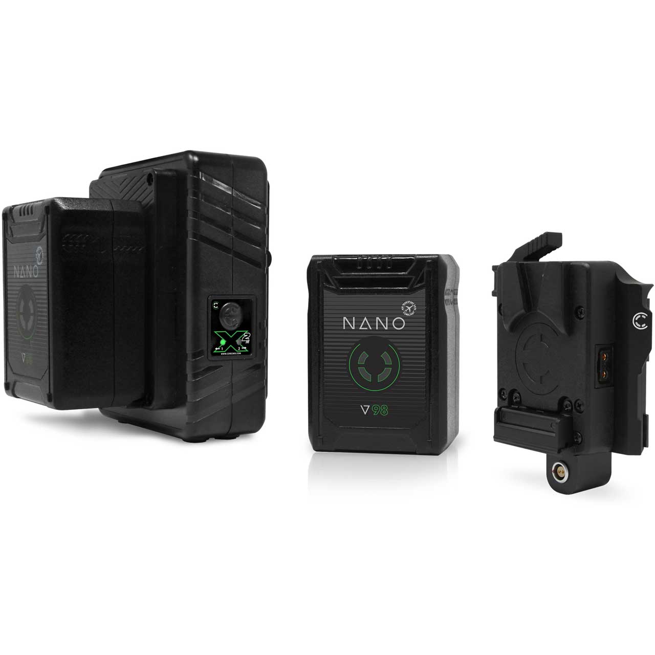 Core SWX Nano Micro 98Wh Lithium-Ion 2-Battery Kit with Dual Travel Charger (V-Mount)